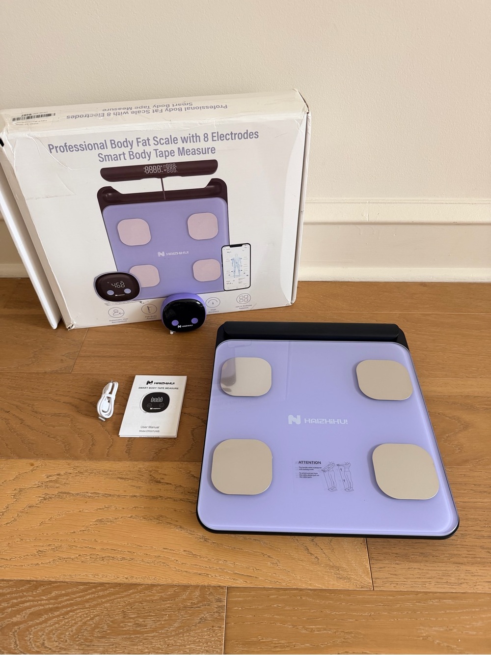Smart Body Scale & Tape 8-Electrode Digital Scale  + Smart Body Tape Measure NEW